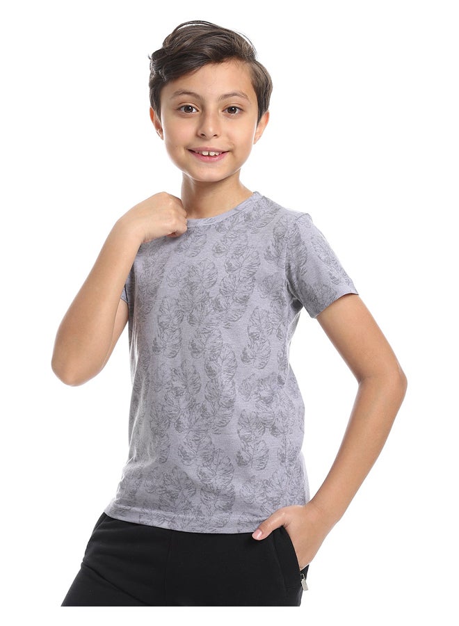Andora Slip On Leaves Printed Boys Tee  - Image 5