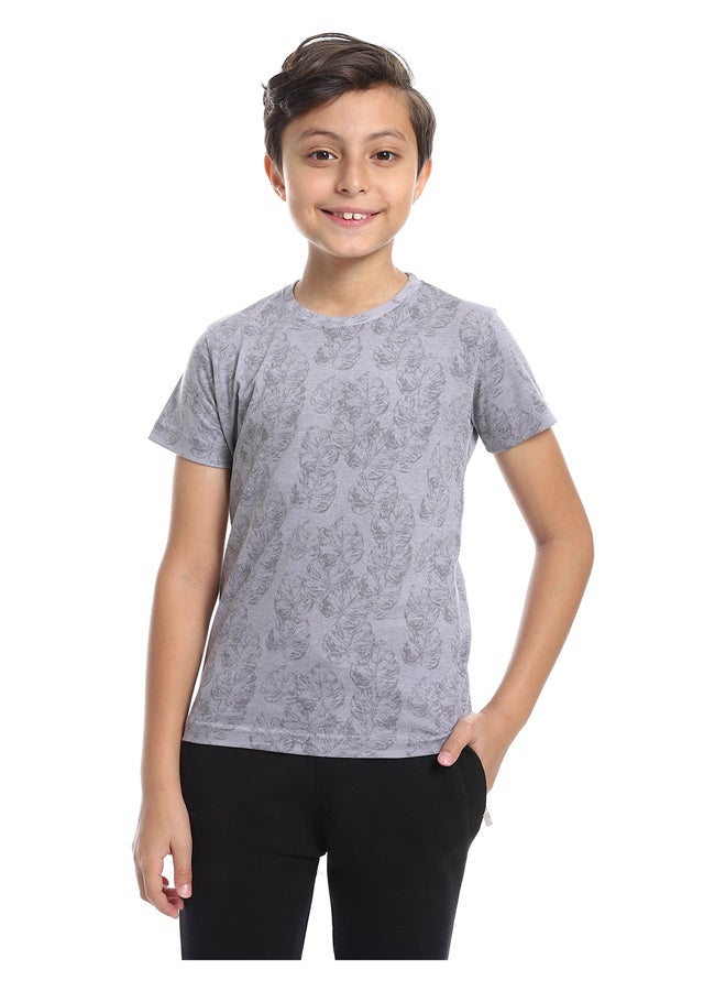 Andora Slip On Leaves Printed Boys Tee  - Image 2