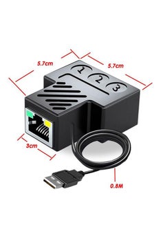 ماركة غير محددة قسيم إيثرنت 1 إلى 3، قسيم شبكة مع كابل طاقة USB، محول قسيم الإنترنت Rj45 بسرعة 100 ميجابت في الثانية، واجهة LAN عالية السرعة لكابلات Cat5/6/7/8، توسيع الشبكة  - Image 5