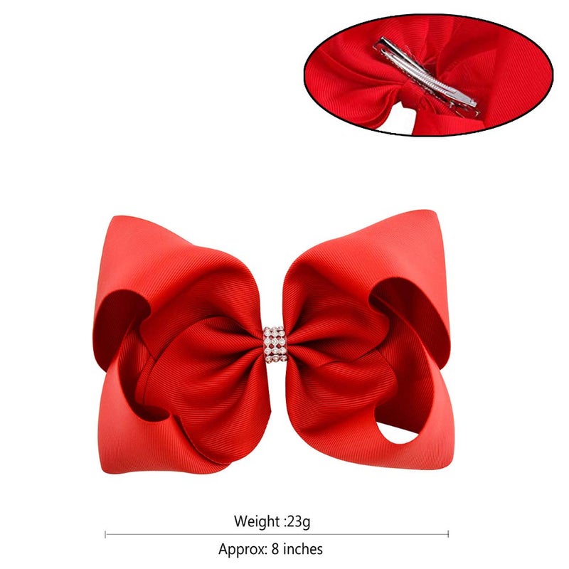 BGFKS 5 Layered Tulle Tutu Skirt for Girls with Hairbow, Ballet Dressing Up Kid Tutu Skirt (Red, 8-15 Years Old) - Image 3