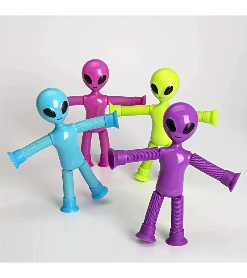Stretchable Alien Toys 4 Pack Hands Feet Extendable Sensory Gifts Classroom Rewards Multicolor - Image 1