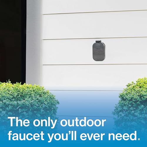 Aquor House Hydrant V2+ Frost Free Outdoor Faucet, Anti Siphon Valve with Quick Connect, Frost Proof Flush Wall Hose Bib, 4 inch Stem, 5-9/16 inch Install Depth, Slate Gray - Image 5