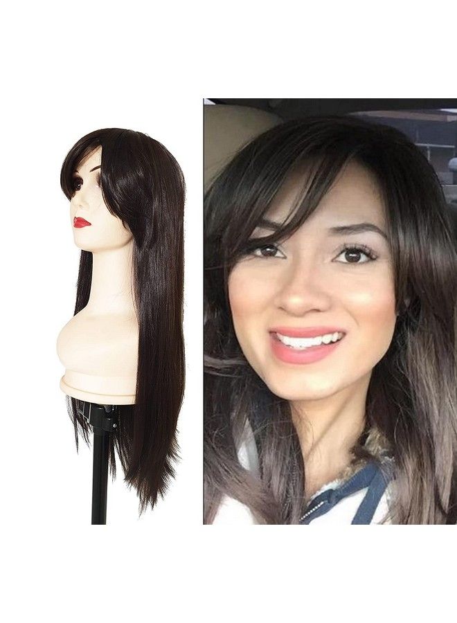 Foreign Holics Full Head Front Free Part Styling Hair Wig For Women 20 Inch (Natural Brown) - Image 1