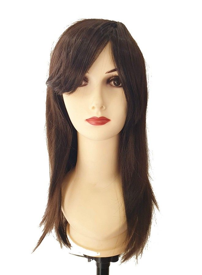 Foreign Holics Full Head Front Free Part Styling Hair Wig For Women 20 Inch (Natural Brown) - Image 3