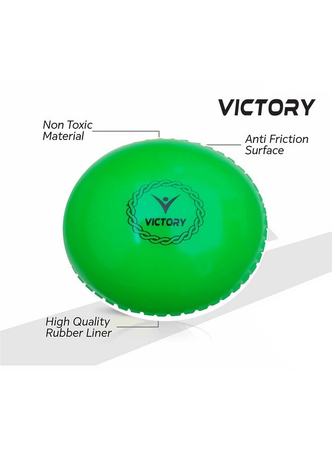 VICTORY Synthetic Cricket Ball Match Practice Training | Practice Cricket Ball | Wind Balls | Swing Ball | Indoor & Outdoor Street & Beach Cricket (Multicolor Orange-Green-Pink, Pack of 3) - Image 4