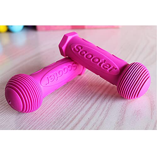 OTFAITP Scooter Grip Handlebar 1 Pair Bicycle Grip Fit for 2-3-4 Wheels Kid Kick Scooters,Children Bike,Drifting Scooter,Swing Scooter,Rose Red - Image 2