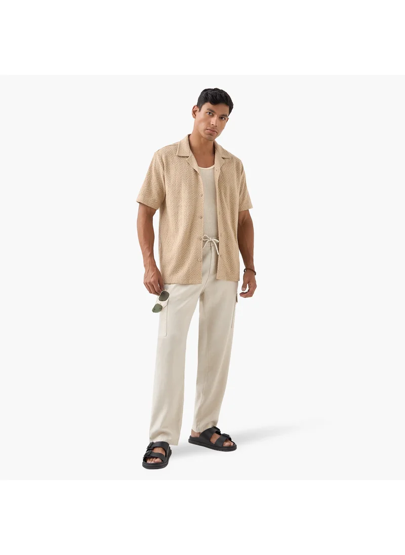 ايكونيك Iconic Cargo Flexi Waist Trousers with Drawstring Closure