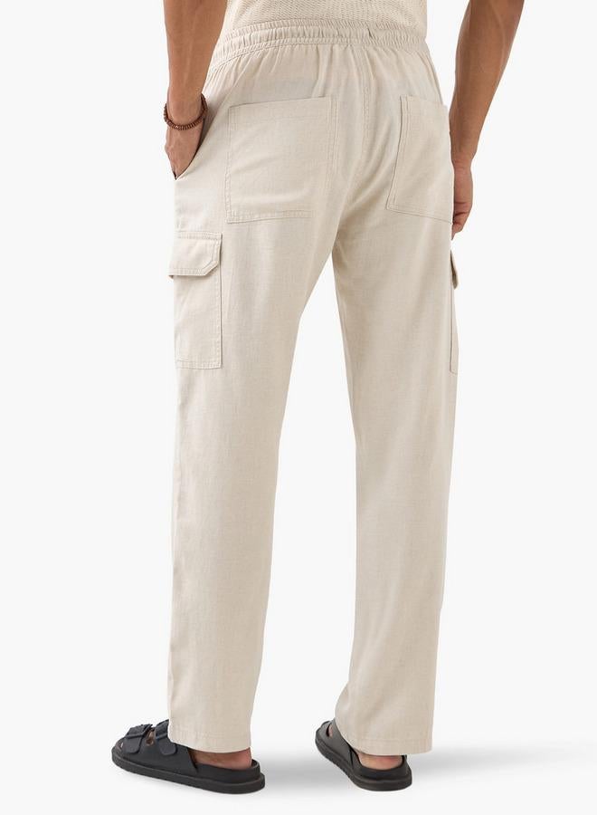 ايكونيك بنطلون كارغو أيقوني بخصر مرن مع رباط - Image 3