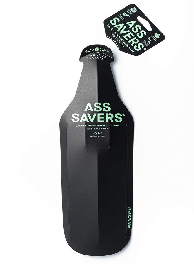 Ass Savers حماية الطين الكبيرة لكرسي الدراجة Ass Savers للإطارات العريضة، 30-50 مم، حتى 55 مم، الجيل 4، أقصى حماية من المطر، تركيب بدون أدوات، طرف قابل للطي مسجل، خفيف الوزن، مستقر، ذاتي التمركز، CX، Gravel، أسود - Image 2