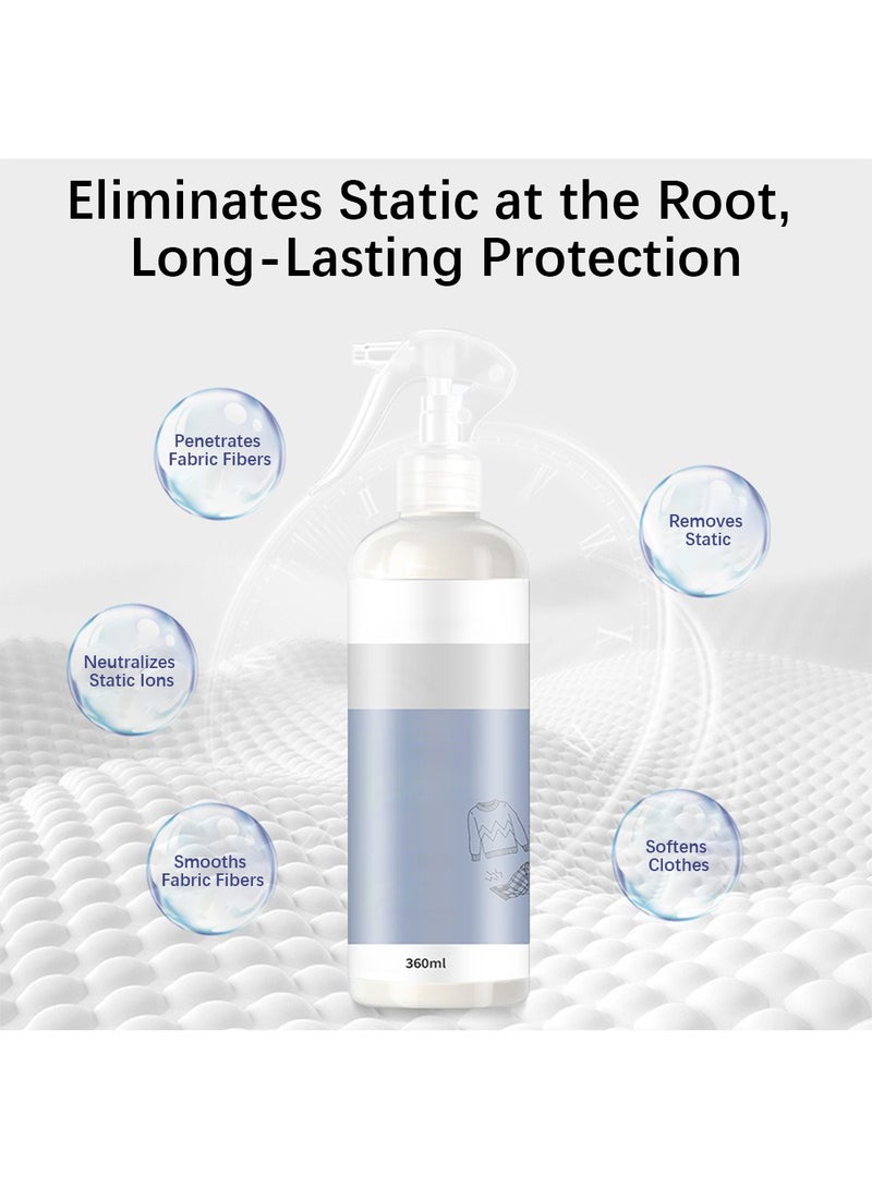 Anti-Static Spray, Multi-Functional Wrinkle Releaser Spray, Wrinkle Removal & Odor Elimination for Clothes, Hair 360ml - Image 3