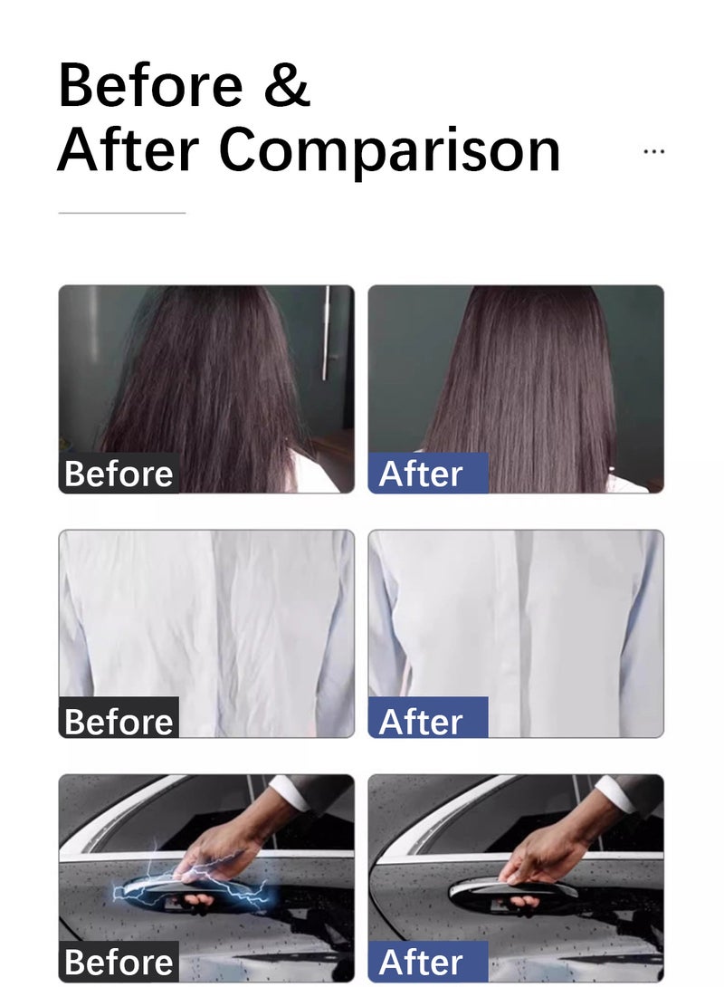 Anti-Static Spray, Multi-Functional Wrinkle Releaser Spray, Wrinkle Removal & Odor Elimination for Clothes, Hair 360ml - Image 4