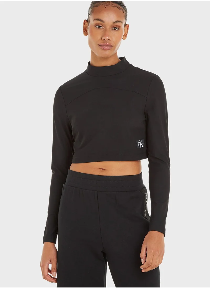 Calvin Klein Jeans Crew Neck Crop Sweatshirt