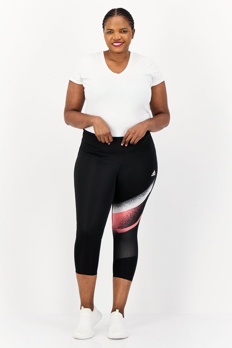 Adidas Women Plus Size Yoga Pants, Black  - Image 3