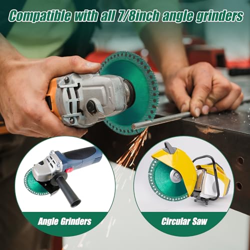 Hoiuter Indestructible Disc 2.0 - Cut Everything in Seconds, 2025 Upgraded Indestructible Disc for Angle Grinder 7/8 inch, 4 inch Circular Saw Blades for Ceramic Tile Glass Metal Wood Cutting (3 Pack) - Image 5
