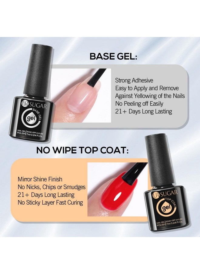 UR SUGAR 4 Pcs Nail Dehydrator Nail Primer Base And Top Coat Acid Free Natural Nail Prep Dehydrate & Bond Primer Kit Glossy Surface Quick Drying Long Lasting And Easy To Apply  - Image 2