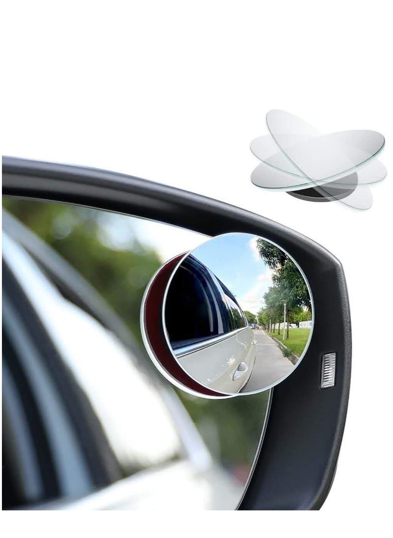SYOSI 2 PCS Blind Spot Mirror, 360 Degree Adjustabe Round HD Glass, 2" Round HD Glass Convex Rear View Mirror, for any Car, Van, Suv and Trucks  - Image 1