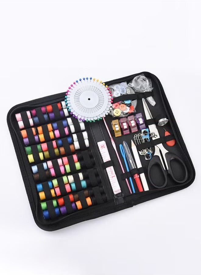 أل أيه بريشوس مجموعة خياطة صغيرة من 172 قطعة من لوازم الخياطة الفاخرة وحقائب إبرة وخيط سوداء مع مجموعة كبيرة من لوازم الخياطة الراقية ومجموعات خياطة صغيرة بألوان عشوائية - Image 3