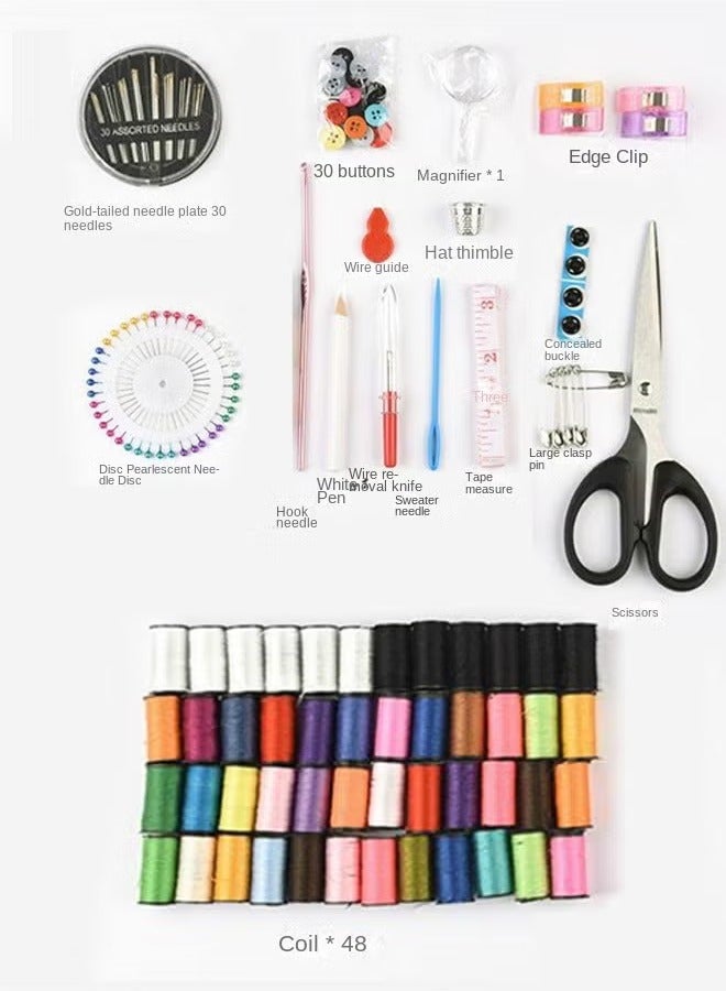 أل أيه بريشوس مجموعة خياطة صغيرة من 172 قطعة من لوازم الخياطة الفاخرة وحقائب إبرة وخيط سوداء مع مجموعة كبيرة من لوازم الخياطة الراقية ومجموعات خياطة صغيرة بألوان عشوائية - Image 4