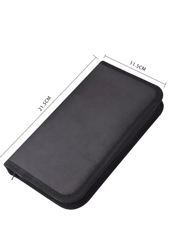 أل أيه بريشوس مجموعة خياطة صغيرة من 172 قطعة من لوازم الخياطة الفاخرة وحقائب إبرة وخيط سوداء مع مجموعة كبيرة من لوازم الخياطة الراقية ومجموعات خياطة صغيرة بألوان عشوائية - Image 5