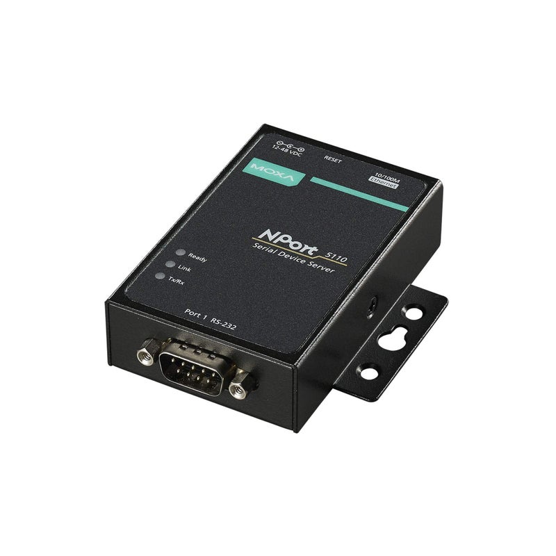 MOXA NPort 5110-1 Port Serial Device Server, 10/100 Ethernet, RS232, DB9 Male - Image 3