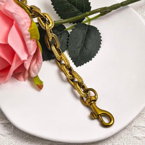 Nalefow Vintage Gold Bag Charms Purse Extender Chain Floral Cute Wallet Keychain Accessories for Women's Handbags Bags &Jeans (Gold) - Image 4