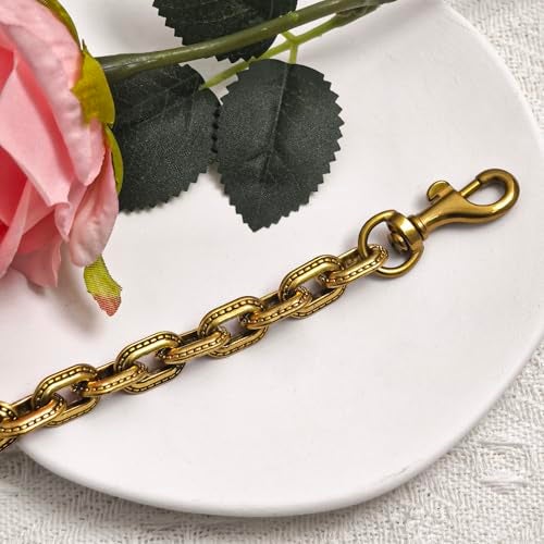 Nalefow Vintage Gold Bag Charms Purse Extender Chain Floral Cute Wallet Keychain Accessories for Women's Handbags Bags &Jeans (Gold) - Image 3