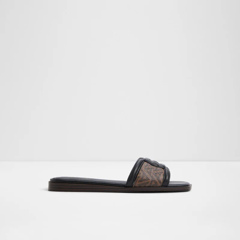 ALDO LIAUDIN Monogram Patterned Flat Sandals