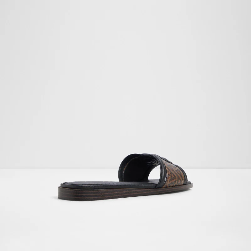 ALDO LIAUDIN Monogram Patterned Flat Sandals