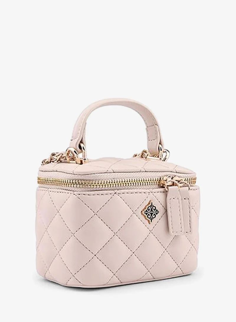 Cuple Beige Tween Girls Quilted Top Handle Mini Bag for Women | Best Price UAE