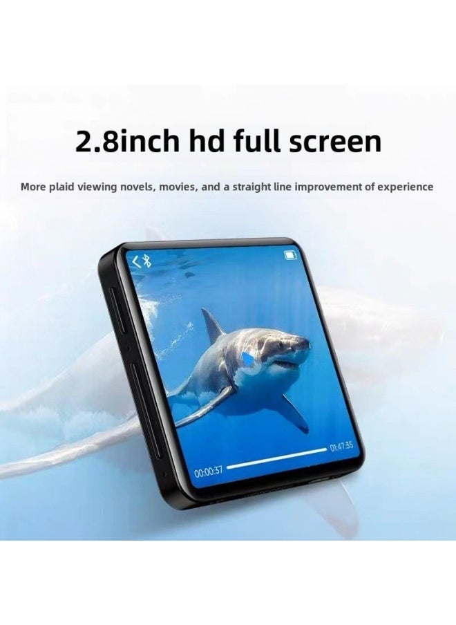 M3 Full Screen Mp3 Music Player Walkman Mp4 Bluetooth Listening To Songs And Fiction Artifact Beginning Senior High School English-Body Color:Black-Memory Capacity:Body Memory 4g - Image 1