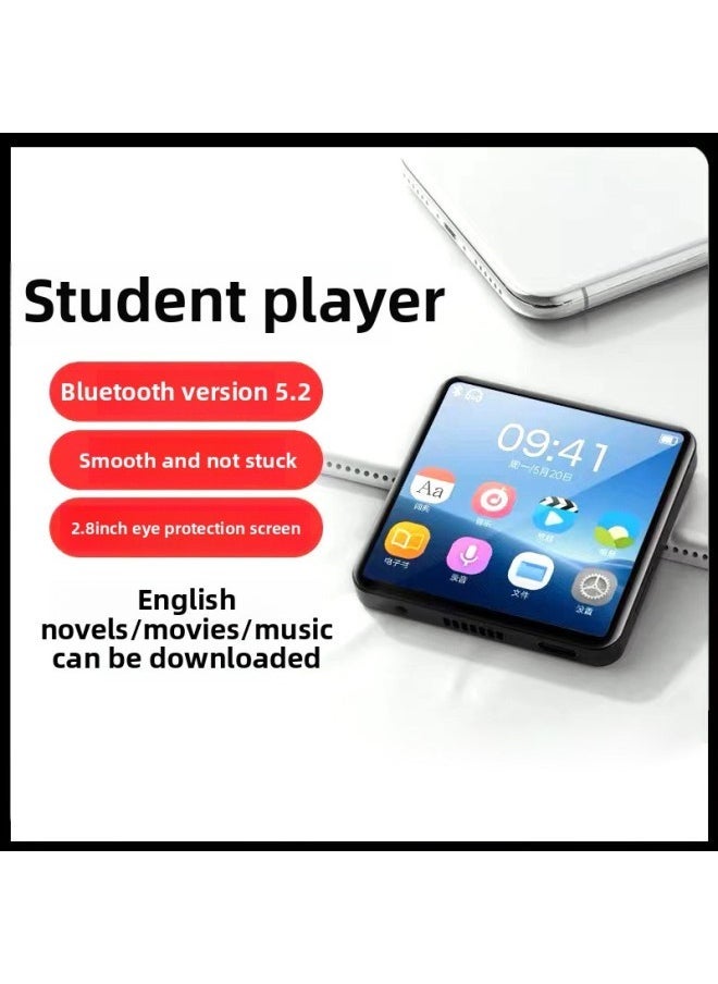 M3 Full Screen Mp3 Music Player Walkman Mp4 Bluetooth Listening To Songs And Fiction Artifact Beginning Senior High School English-Body Color:Black-Memory Capacity:Body Memory 4g - Image 2