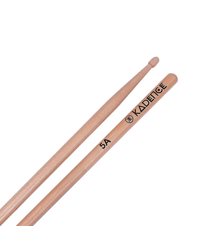 Kadence Classic Drum Sticks Maple Wood, Wooden Tip For Kids, Begginers and Adults (5A) - Image 1