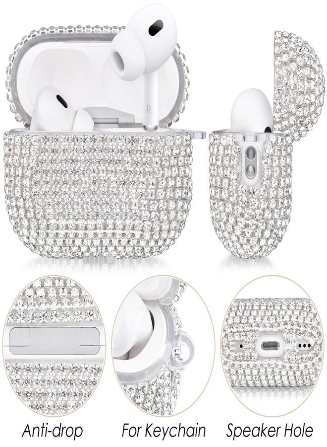 VISOOM Case for Apple Airpods Pro 3 Case Cover 2025, VISOOM Bling Jewerly Airpods iPods Pro3 Cases Cute Glitter Diamond Airpod iPod Pro3 Cases Rhinestone AirPods iPods Pro 3rd Gen Cas with Keychain for Women - Image 5