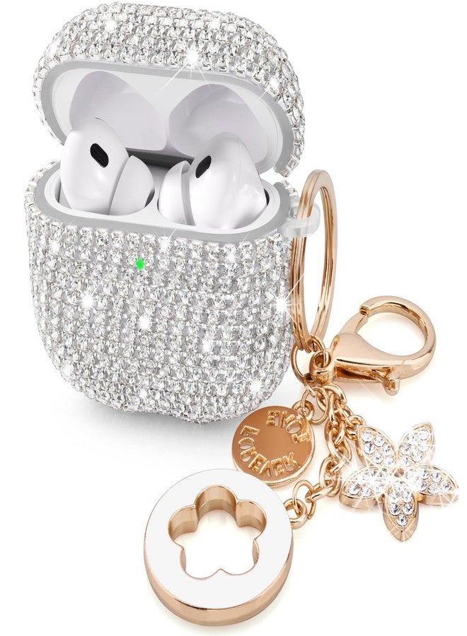 VISOOM Case for Apple Airpods Pro 3 Case Cover 2025, VISOOM Bling Jewerly Airpods iPods Pro3 Cases Cute Glitter Diamond Airpod iPod Pro3 Cases Rhinestone AirPods iPods Pro 3rd Gen Cas with Keychain for Women - Image 1