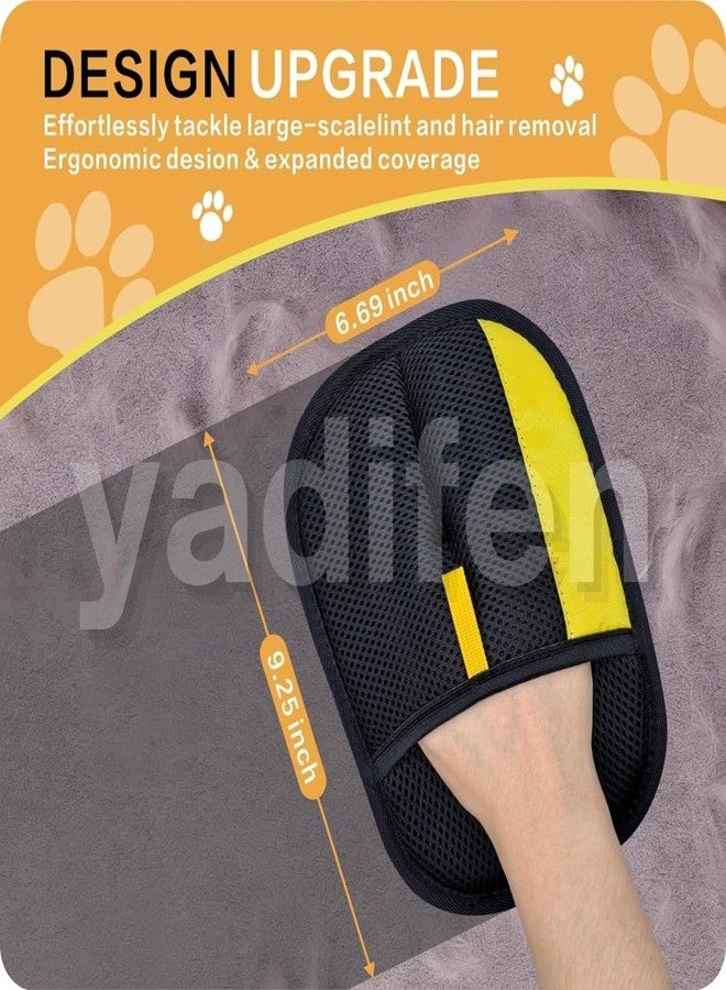 Wishbone Pet Hair Remover Glove for Cat and Dog | Reusable Fur Removal Glove | Removes Hair from Clothes | Furniture Carpet | Soft Silicone Grooming Glove | Easy Cleaning Lint Remover Tool | Pack of 1 | Black - Image 2
