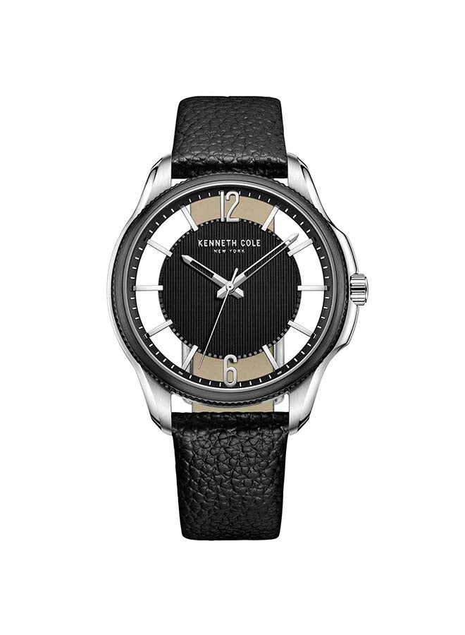 Kenneth Cole New York Modern Classic 42mm Quartz Analog Black Dial Watch For Men - Image 1