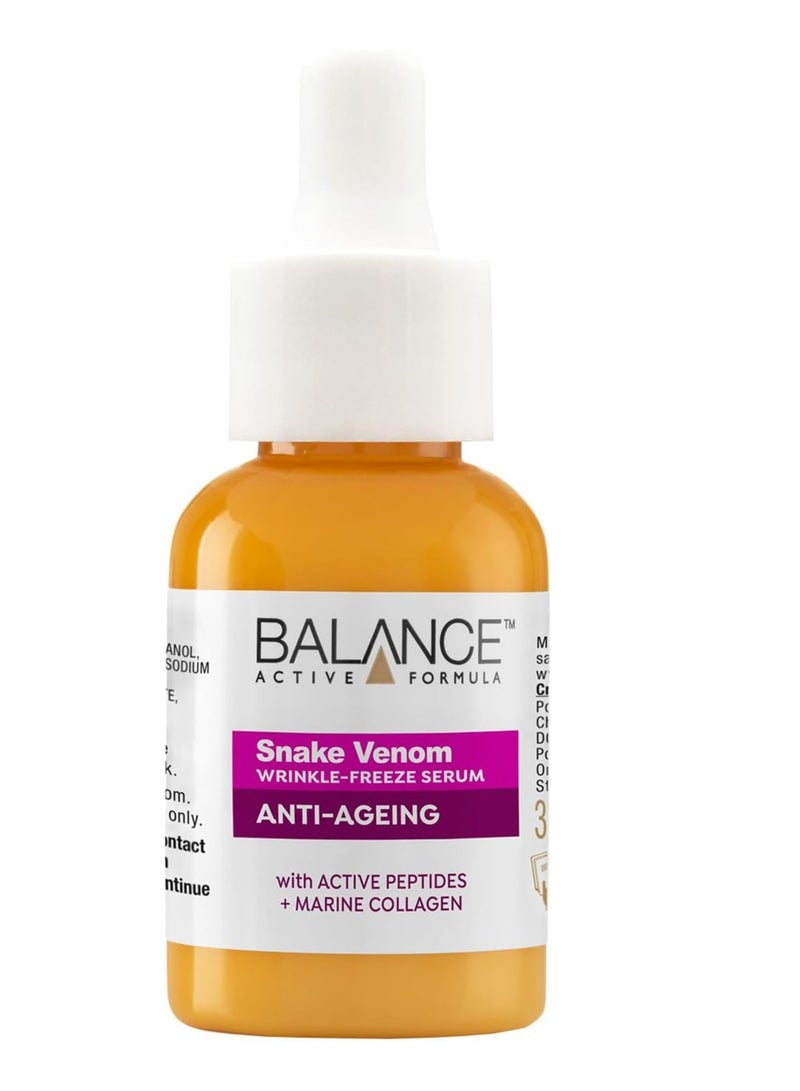 Balance Active Formula Snake Venom Anti-Ageing Wrinkle,Freeze Serum Lines and Wrinkles Appear Reduced.Smoothes Appearance of Crow's Feet,30ml - Image 1