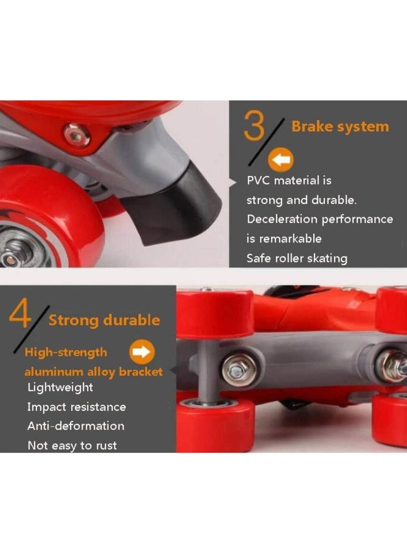 MONOGUE Double Roller Skates Shoes 4 Wheels Adjustable Shoe Size AREA for Boys And Girls - Image 3