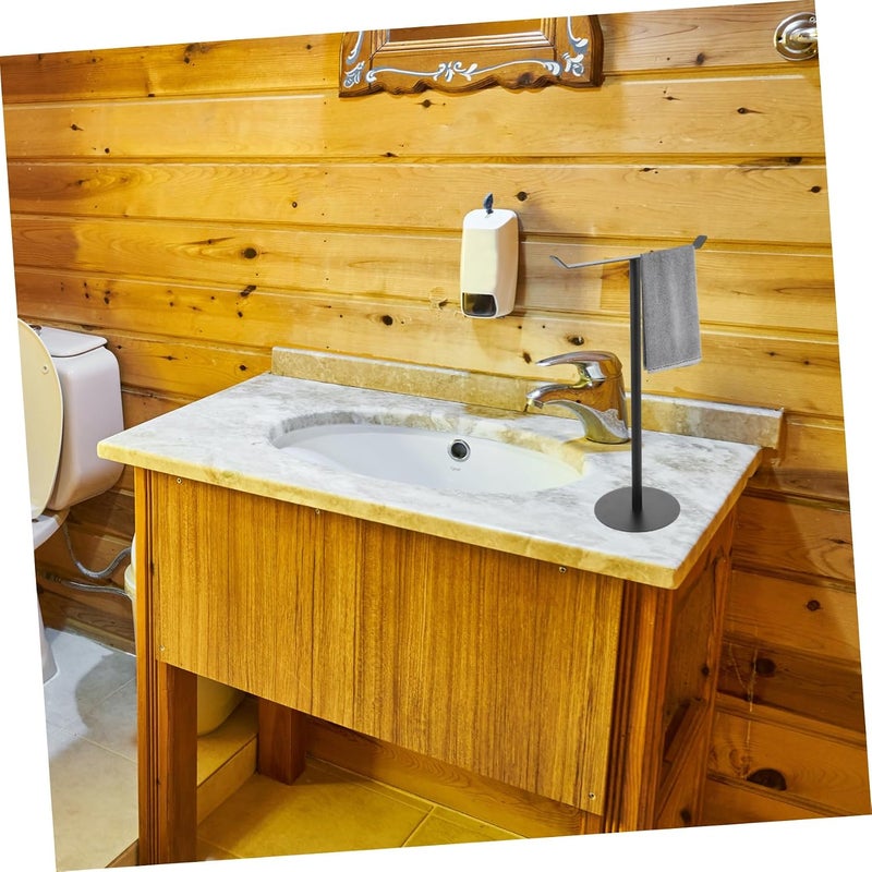 Vosarea Shaped Countertop Towel Rack Hand Towel Holder for Bathroom Kitchen Resistant Construction Space Saving Design for Easy Access Efficient Towel - Image 5