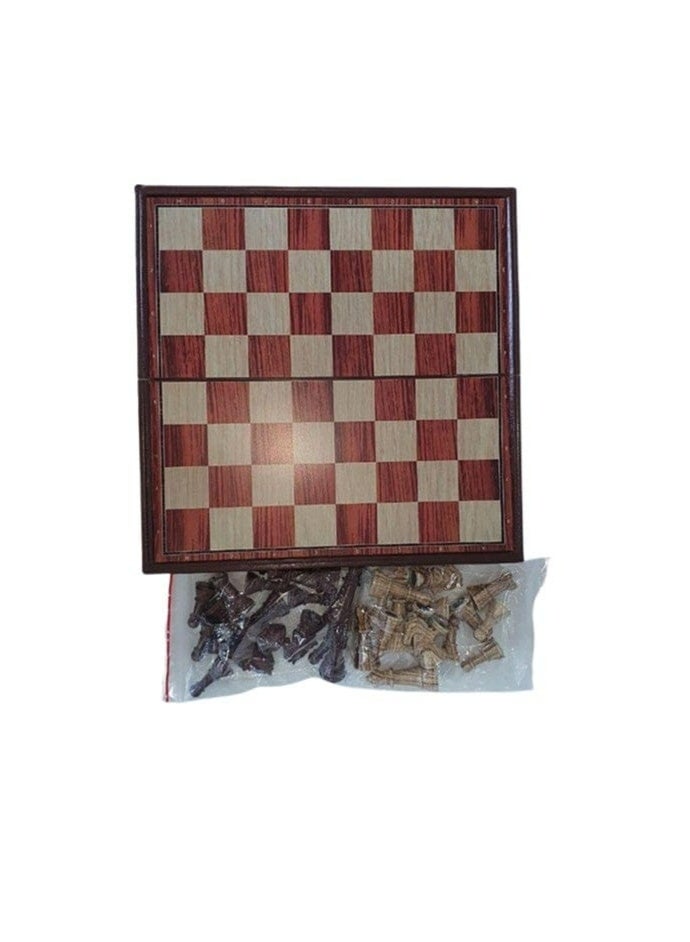 33-Piece Portable Folding Wooden Antique & Luxury Chess Game