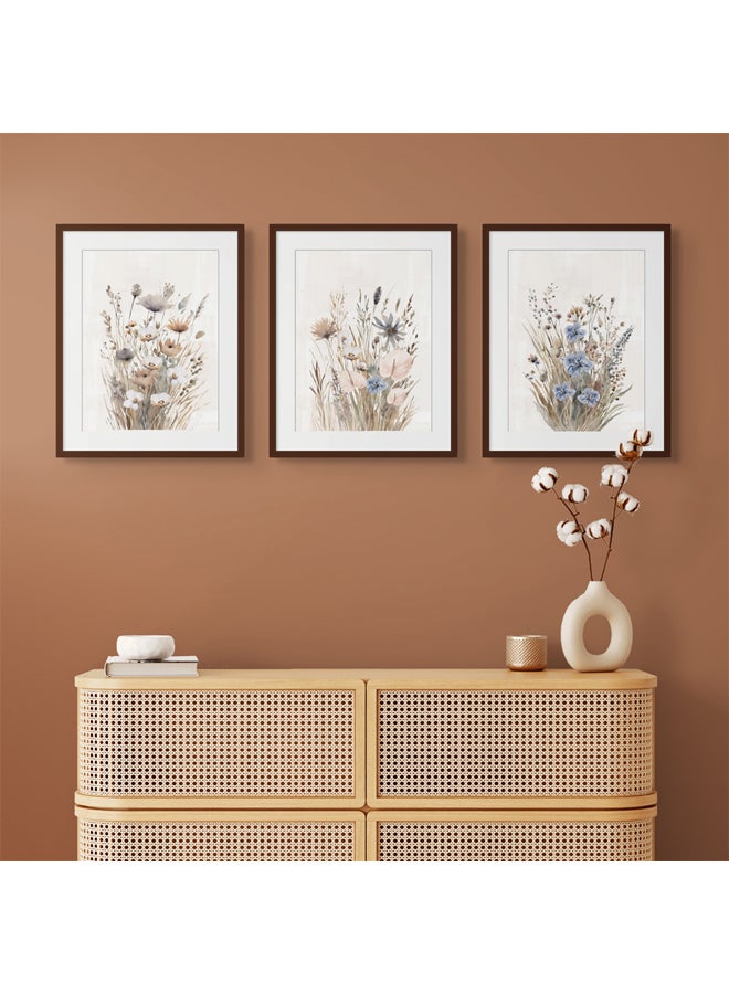 Art Decor Art Decor Framed Fine Art Set of 3 Abstract Modern Wall Art Print Vibrant Abstract Portrait with Matt Board Wall Décor for Office Living Room Bedroom Gifting Home Studio  - Image 4