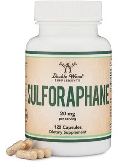 Sulforaphane Supplement - 20mg of Activated and Stabilized Sulforaphane per Serving (120 Capsules) Potent Broccoli Extract for Healthy Aging by Double Wood Supplements