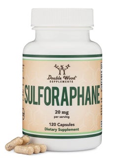 Sulforaphane Supplement 20Mg Of Activated And Stabilized Sulforaphane Per Serving (120 Capsules) Potent Broccoli Extract For Healthy Aging (Derived From Broccoli Sprouts Vegan Safe) By Double Wood