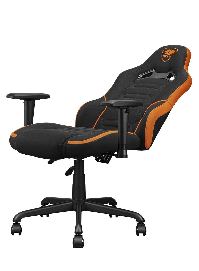 COUGAR Fusion SF Ergonomic Gaming Chair, Woven Fabric, Metal 5-Star Base, Built-in 3D Lumbar Support, Adjustable Armrest, Class 4 Gas Lift Cylinder, 120 kg, Orange/Black | 3MFSFORB.0001 - Image 3