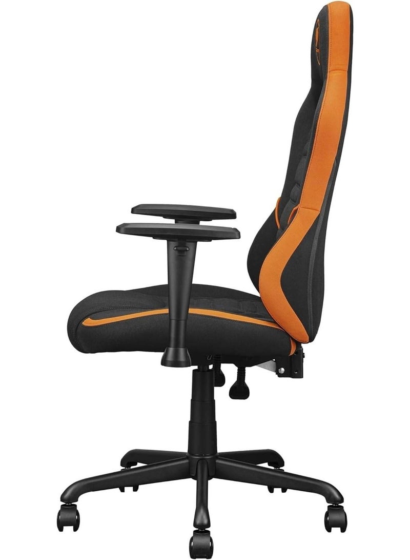 COUGAR Fusion SF Ergonomic Gaming Chair, Woven Fabric, Metal 5-Star Base, Built-in 3D Lumbar Support, Adjustable Armrest, Class 4 Gas Lift Cylinder, 120 kg, Orange/Black | 3MFSFORB.0001 - Image 4