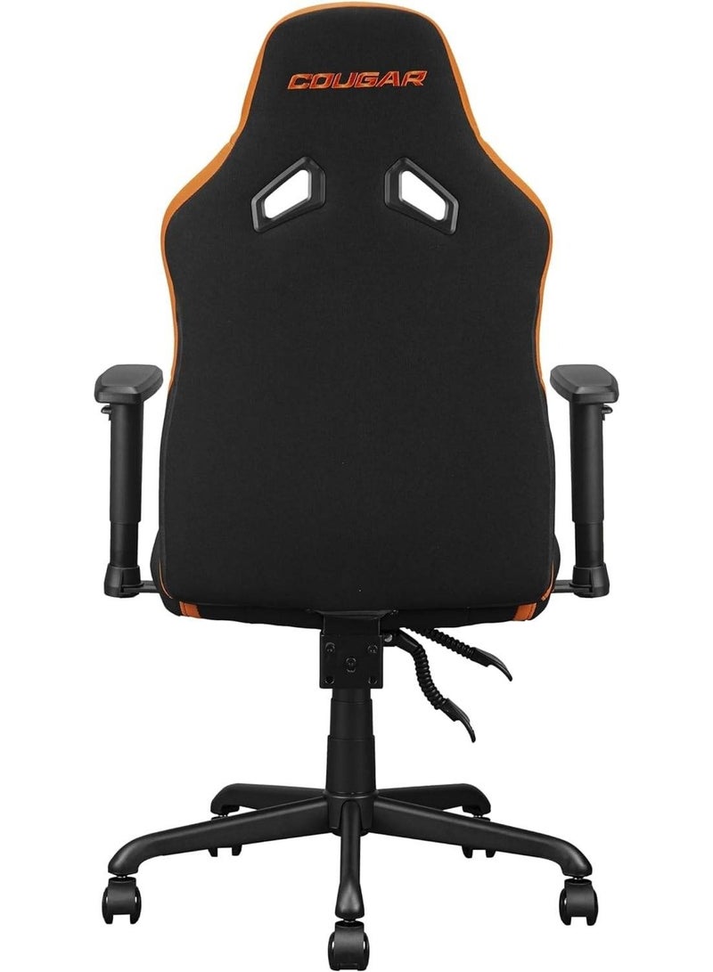COUGAR Fusion SF Ergonomic Gaming Chair, Woven Fabric, Metal 5-Star Base, Built-in 3D Lumbar Support, Adjustable Armrest, Class 4 Gas Lift Cylinder, 120 kg, Orange/Black | 3MFSFORB.0001 - Image 5