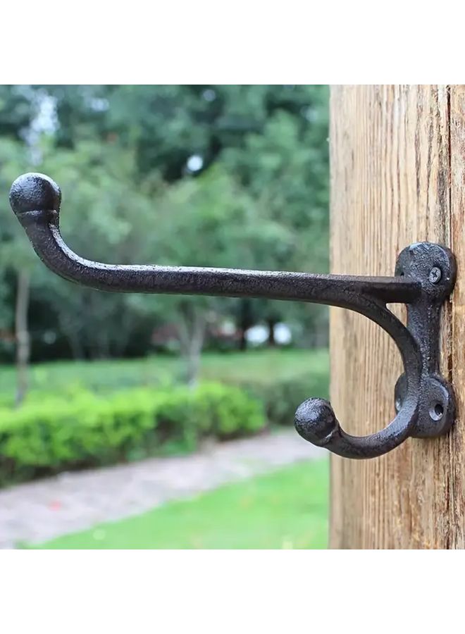 Retro Cast Iron Wall Hook 19cm Rustic Garden Decorative Flower Pot Hanger - Image 2