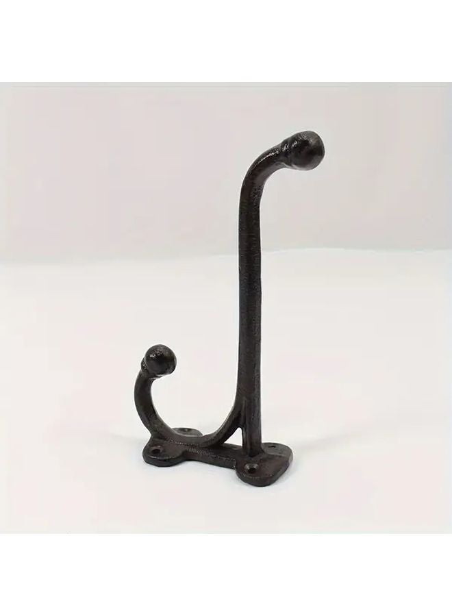 Retro Cast Iron Wall Hook 19cm Rustic Garden Decorative Flower Pot Hanger - Image 1