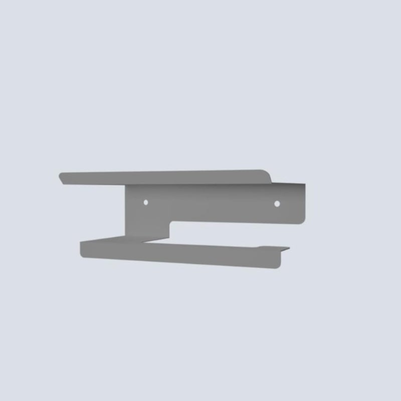 حامل ورق تواليت أنيق وعصري موفر للمساحة، B 14، طول 21 سم × عرض 12.56 سم × ارتفاع 8.62 سم، رمادي