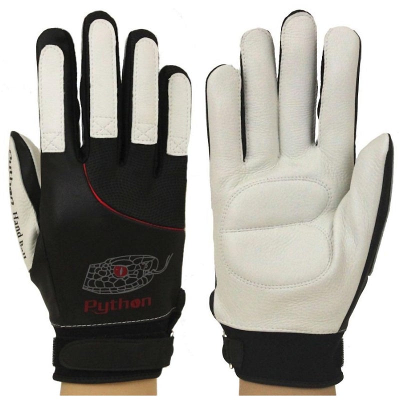 Python Racquetball Python Deluxe Handball Glove (Pair) (Padded) (w/Strap) (XL) - Image 4